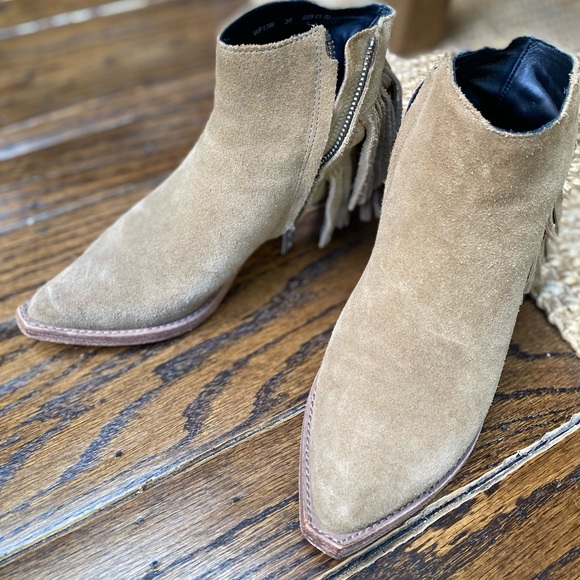 AllSaints Salerno Fringe Boots - Picture 3 of 3